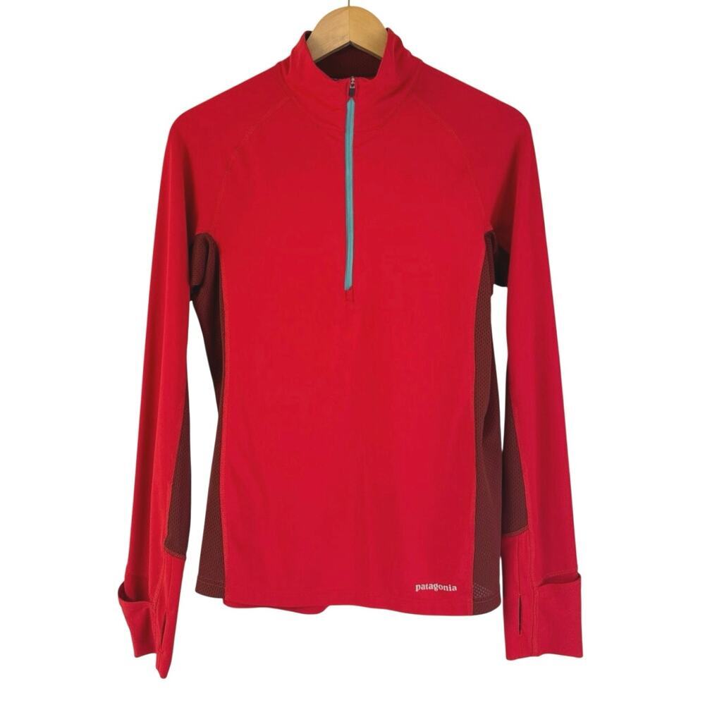 Patagonia Women’s All Weather Zip-Neck Size M in Red *24208 *EUC